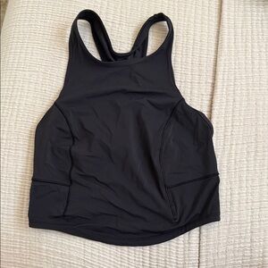 lululemon athletica Black Racerback Crop Tank